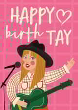 Cute Birthday Card - Taylor Swift Pun - Country Illustration created by AbiGoLucky