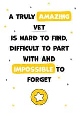 Heartfelt Thank You Card - For Vet - Impossible to Forget created by Neil Thurlwell