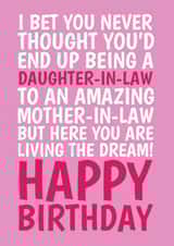 Funny Birthday Card - For Daughter In Law - From Amazing Mother In Law created by @Cupsie's Creations