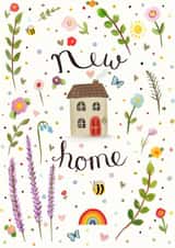 Pretty New Home Card - Illustration created by Love Lucy Illustration
