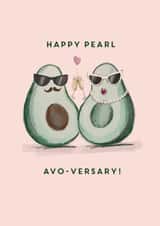 Cute Anniversary Card - For 30th - Pearl Anniversary created by @doublepea_designs