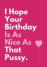 Funny Birthday Card - For Her - As Nice As created by Sundiva Designs