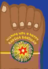 Raksha Bandhan Card - For Brother - Rakhi Hand created by The Playful Indian