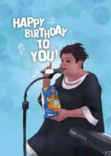 Funny Birthday Card - Crisps Karaoke - Happy Birthday to You created by I Draw Stuff