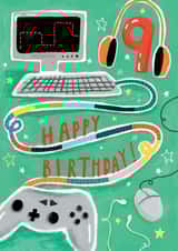 Cool 9th Birthday Card - For Gamer - 9 Today created by Louise Tiler