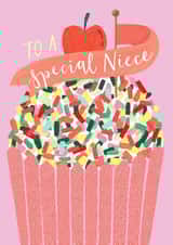 Colourful Birthday Card - For Niece - Cupcake created by Louise Tiler