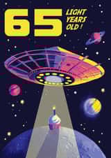 Retro 65th Birthday Card - Space Sci Fi - For Him created by Rocket68