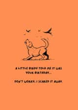 Cute funny birthday card funny dog puppy labrador bird bark created by Hatch Creative Studio