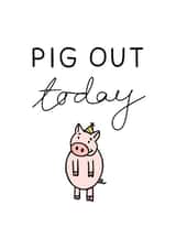 Funny Party Pig Birthday Card created by CBL