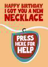 Funny Birthday Card - New Necklace - Getting Older created by Pickled Prints