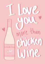 Cute Birthday Card - For Her - Chicken Wine created by Kave Media