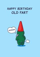 Funny Birthday Card - For Him - Cheeky Gnome - Old Fart created by Cheeky Legends