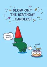 Funny Birthday Card - For Him - Blowing Out the Birthday Candles created by Cheeky Legends