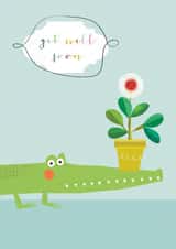 Arty Get Well Soon Card - Crocodile - Feel Better Soon created by Kali Stileman