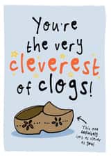 Silly Funny Clever Clogs Card - Exam Results - GCSE A Level Degree Graduation created by Bow & Bell