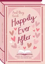 Pretty Anniversary/Wedding Card - Book - Happily Ever After created by Two For Joy Illustration