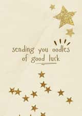 Sparkly Stars Good Luck Card - Sending You Oodles Of Good Luck created by Norie Lane