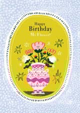 Happy Birthday my flower whimsical cute card for friends or family created by Gina Shord