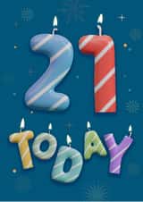 Classic 21st Birthday Card - Candles created by Art Thunderclap