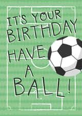 Cute Birthday Card - Football - For Him created by Two For Joy Illustration