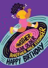 Fun Running Birthday Card - For Her - Runner created by Harkiran Kalsi