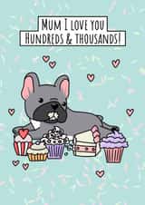 Cute Mothers Day Card - From The Dog - Frenchie created by Natalie Tuck