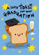 Cute Graduation Card - Toast Pun - Little Graduation Toast created by The Playful Indian