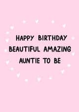 Cute Birthday Card - From The Bump - For Auntie To Be/ Sister created by HCD Illustration