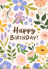 Pretty Birthday Card - For Her - Floral created by Romy Palstra