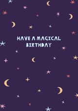 Cute Birthday Card - Space - Magical Birthday created by Cut It Out