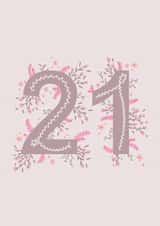 Pretty 21st Birthday Card - For Her - Floral created by Paper Paradise Designs