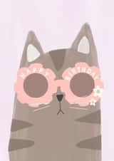 Cute Birthday Card - Cartoon Cat created by Grumpy Cats