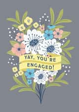 Pretty Engagement Card - You're Engaged! created by Dalia Clark Design