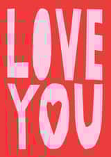 Classic Anniversary Card - Bold Typography - Love You created by Cut It Out