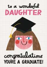 Cute Graduation Card - For Daughter - Congratulations You're A Graduate! created by Alice Mole Illustration