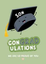 Cute Graduation Card - For Son - Proud of You created by Fliss Muir