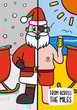 Funny Christmas Card - Around The World - Australia - Across the Miles created by TeePee Creations