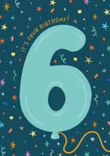 Cute Birthday Card for a 6 Year Old Boy created by The Pattern Press