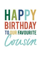 Classic Birthday Card - For Cousin - Favourite created by Sweetlove Press