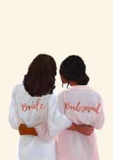 Bridesmaid Bride Wedding Thank You Congratulations Card created by Becca Doodles Design