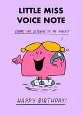 Cute Birthday Card - Little Miss Chatterbox - Mr. Men - Voice Note created by Mr. Men
