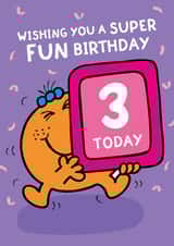 Cute 3rd Birthday Card – Little Miss Fun - Mr. Men created by Mr. Men