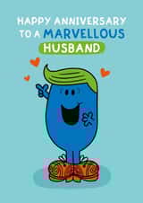 Cute Anniversary Card – Mr. Marvellous - Mr. Men - Husband created by Mr. Men