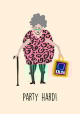Cheeky Birthday Card For Her - Fancy Party Oldi created by Bellollage