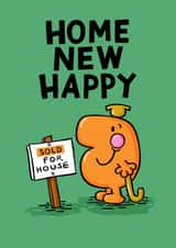 Cute New Home Card – Mr. Topsy Turvy - Mr. Men created by Mr. Men