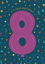 Bold and Colourful Boys 8th Birthday Card created by The Pattern Press