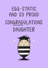 Cute Graduation Card - Egg Pun - For Daughter created by Muses & May 