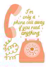 Emotional Support Card - Friendship - A Phone Call Away created by Violet and Alfie