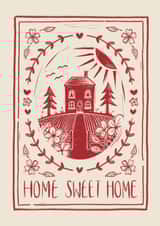 Pretty Linocut Card - New Home created by Taylor Brooker