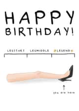 Funny Birthday Card - For Her - Legend Pun created by Larry the Match